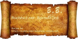 Buchholzer Bocsárd névjegykártya